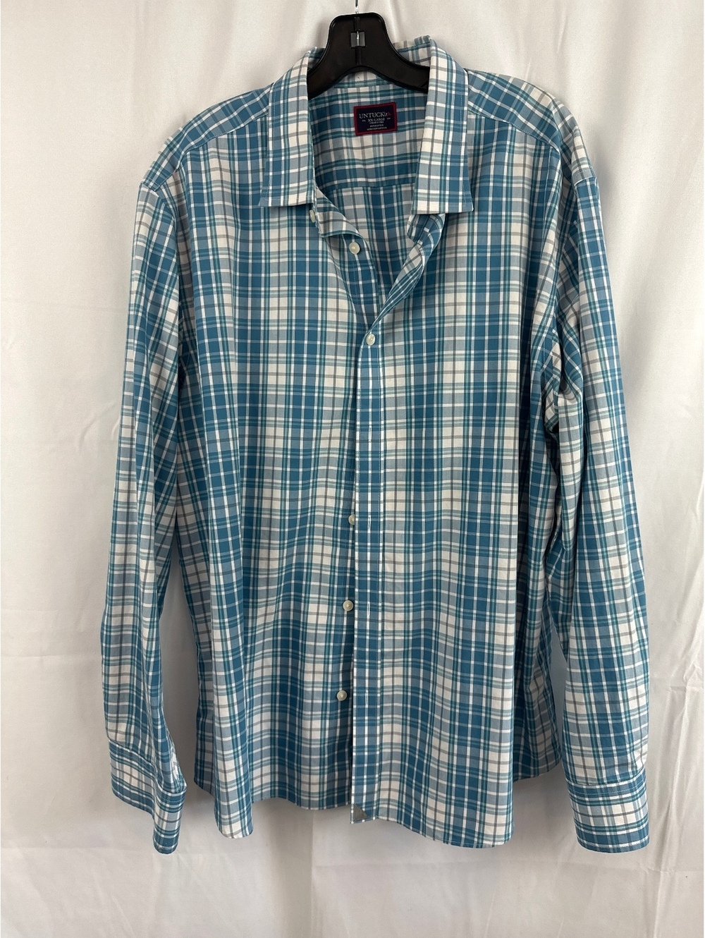 UNTUCKit Men's Wrinkle Free 100% Cotton Plaid Shirt XXL